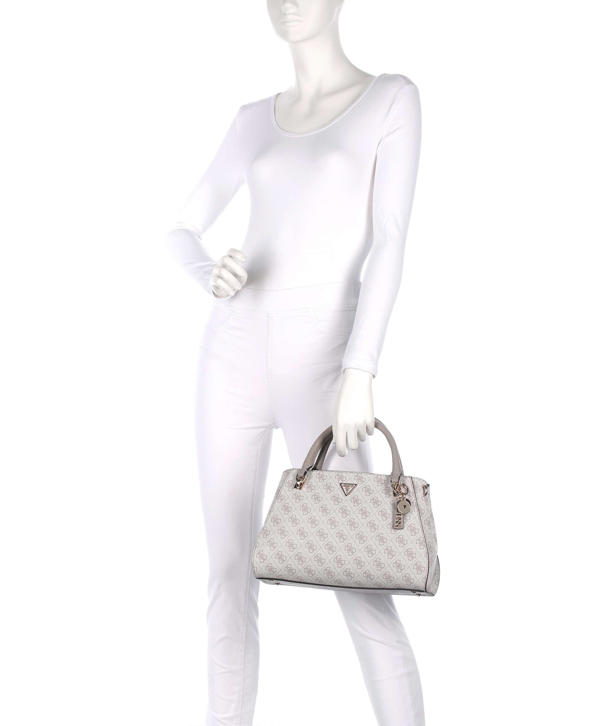 Guess Noelle 4G Logo Handbag dark oak