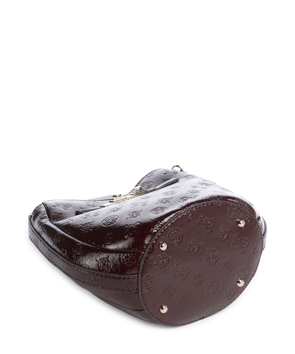 Guess Carmella Bucket bag burgundy logo