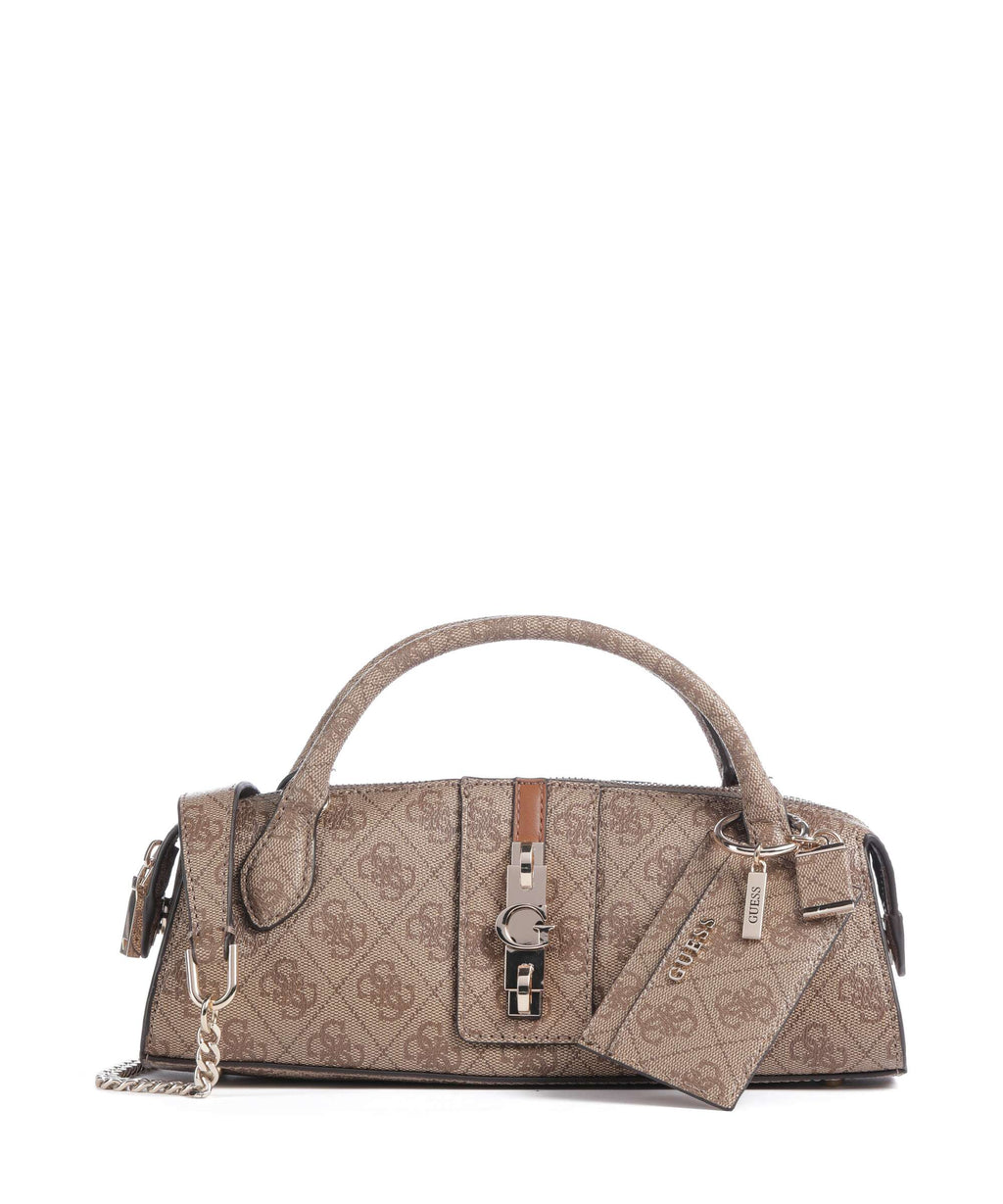 Guess Yvonne Logo Mini Handbag latte logo