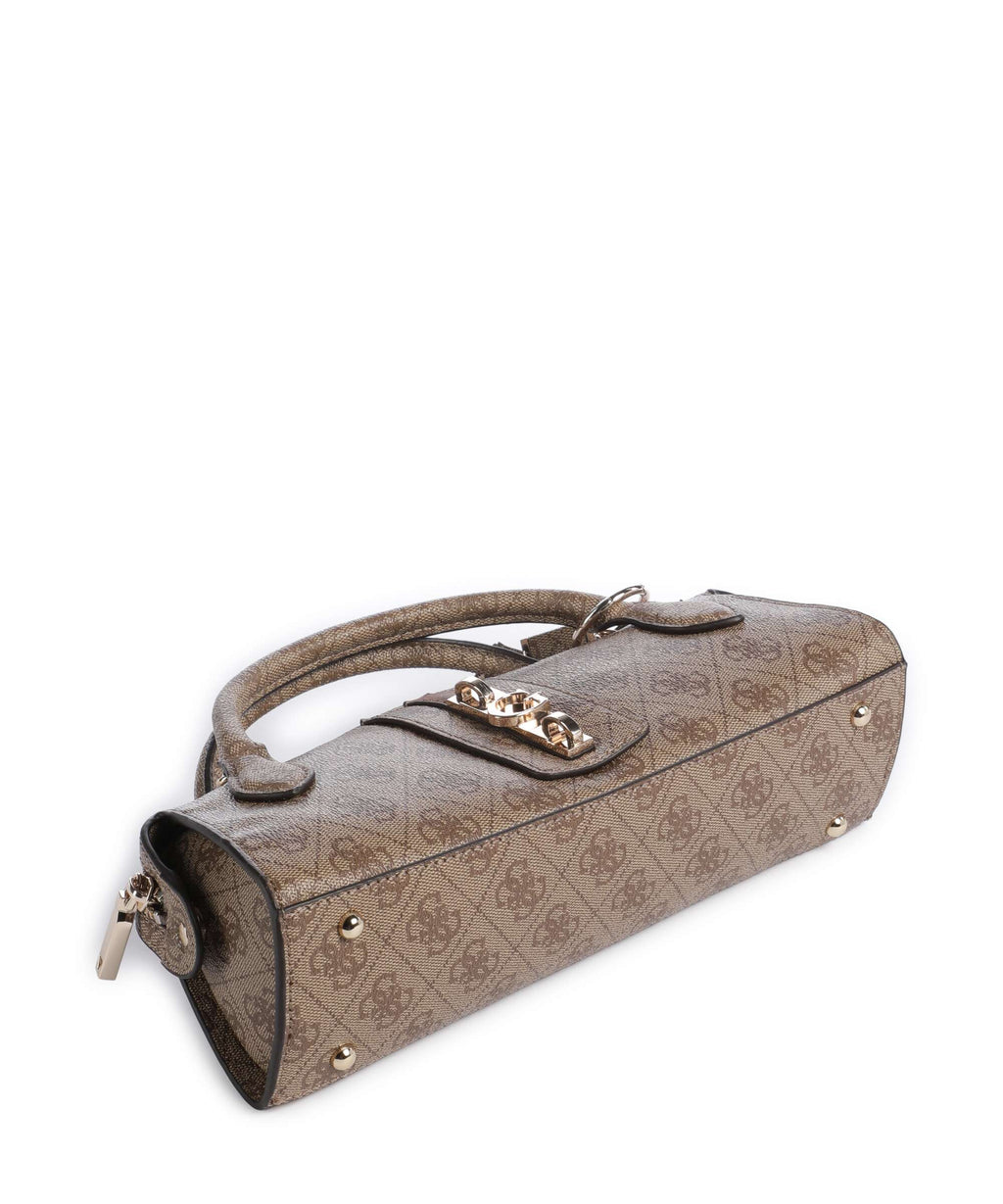 Guess Yvonne Logo Mini Handbag latte logo