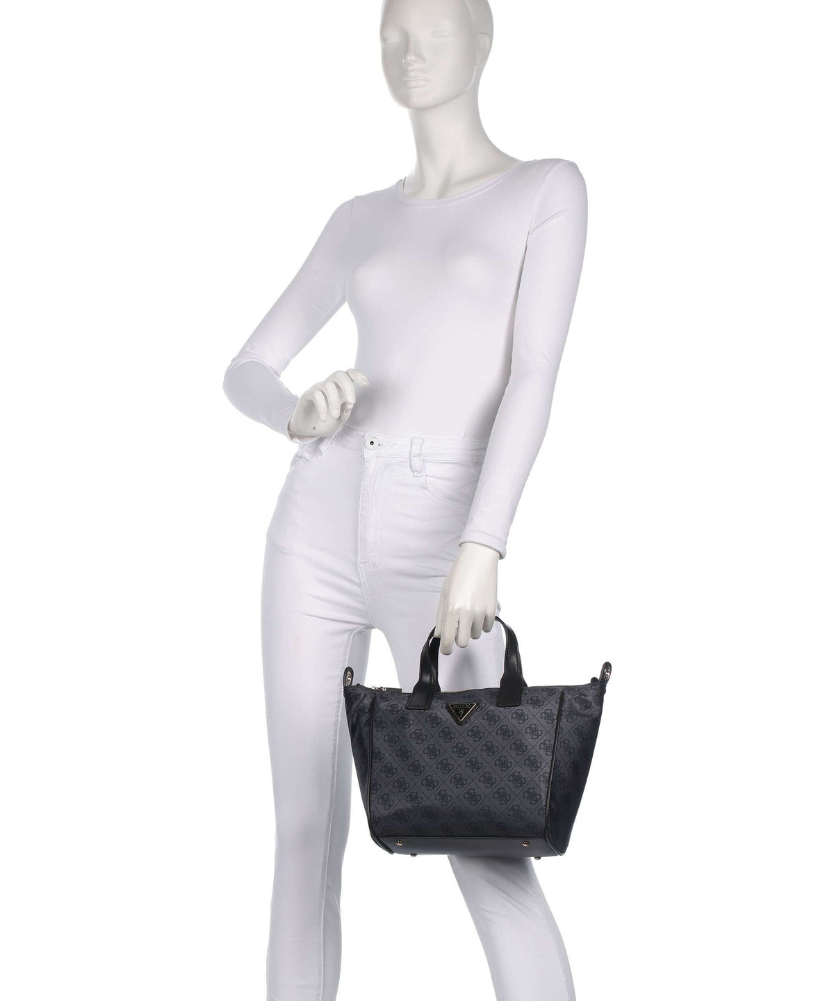 Guess Adrian Logo Small Handbag coal logo