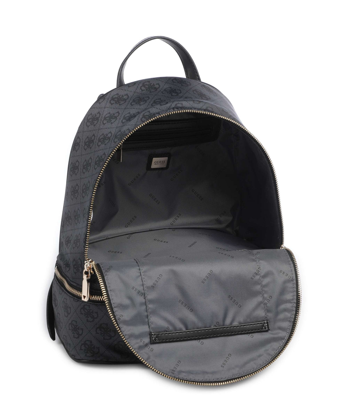 Guess Adrian Logo Medium Backpack coal logo