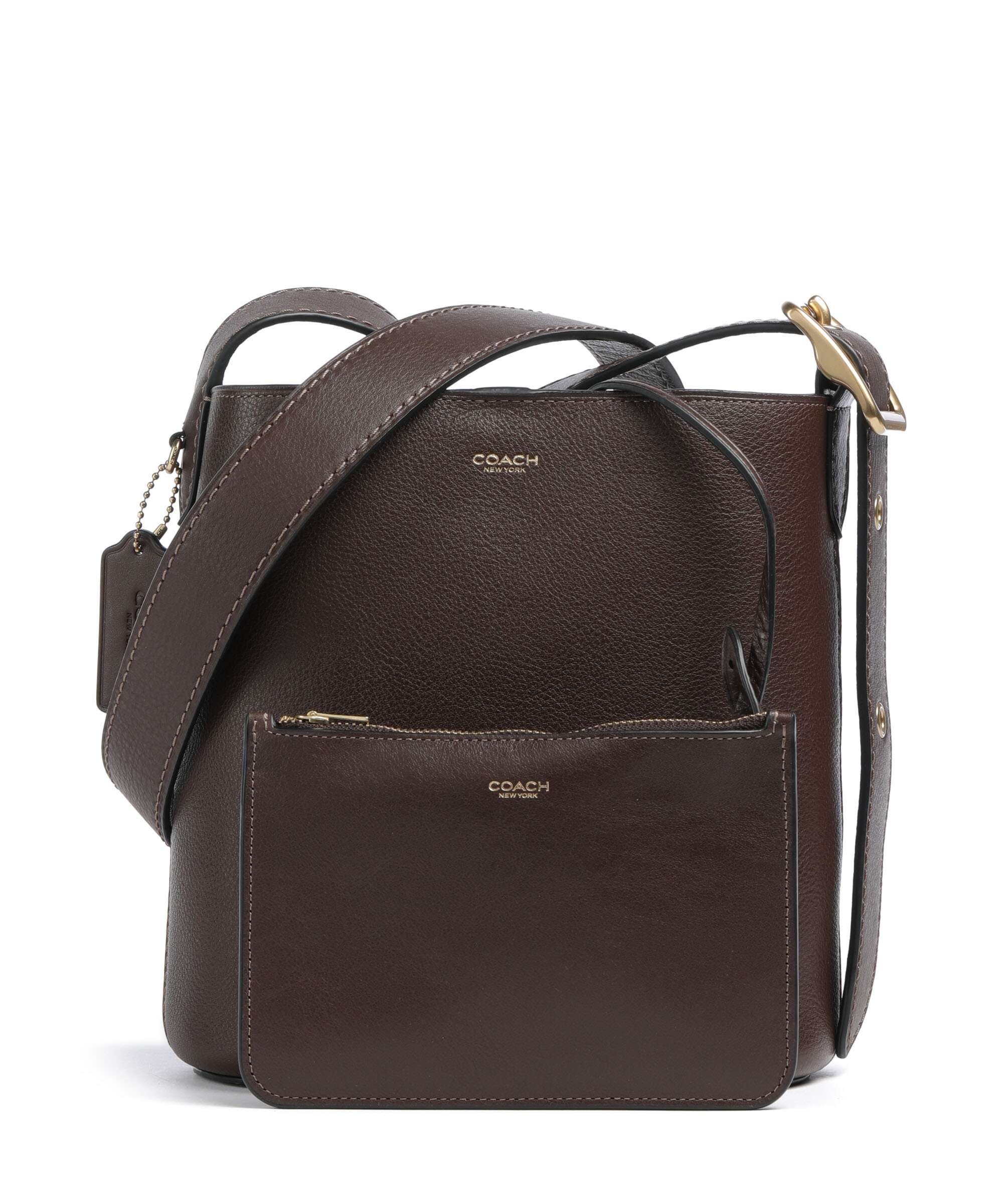Coach Bleecker 21 Bucket bag fine grain cow leather maple