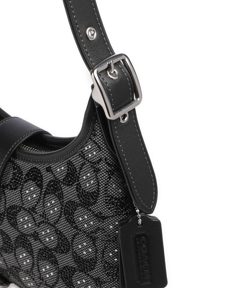 Coach The Coach Originals Hamptons Crystal Signature Shoulder bag black