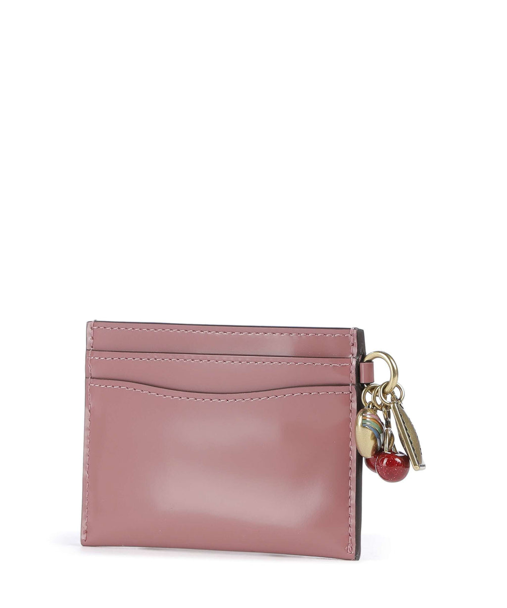 Coach Essential Spazzolato Credit card holder peony