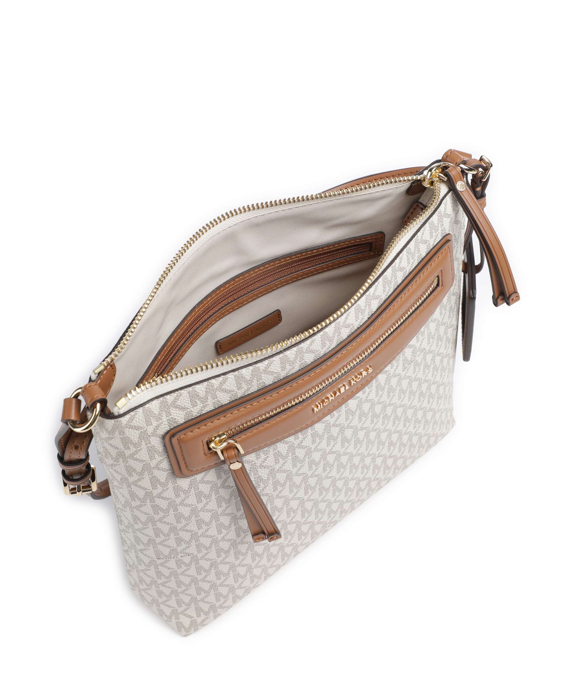 Michael Kors Jet Set Travel Large Crossbody bag vanilla/acrn