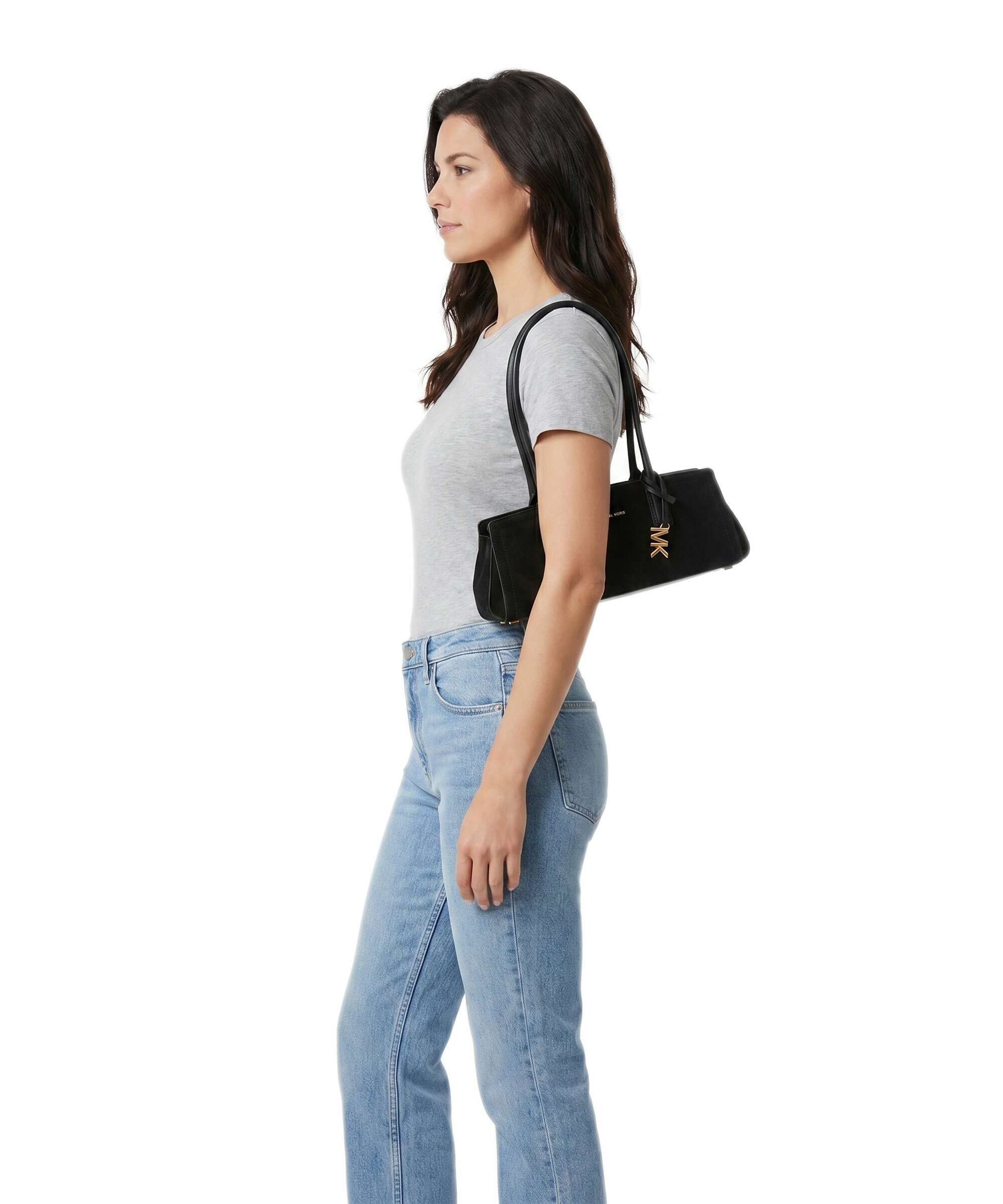 馬30 Michael Kors Laila Small Shoulder bag brushed cow leather black