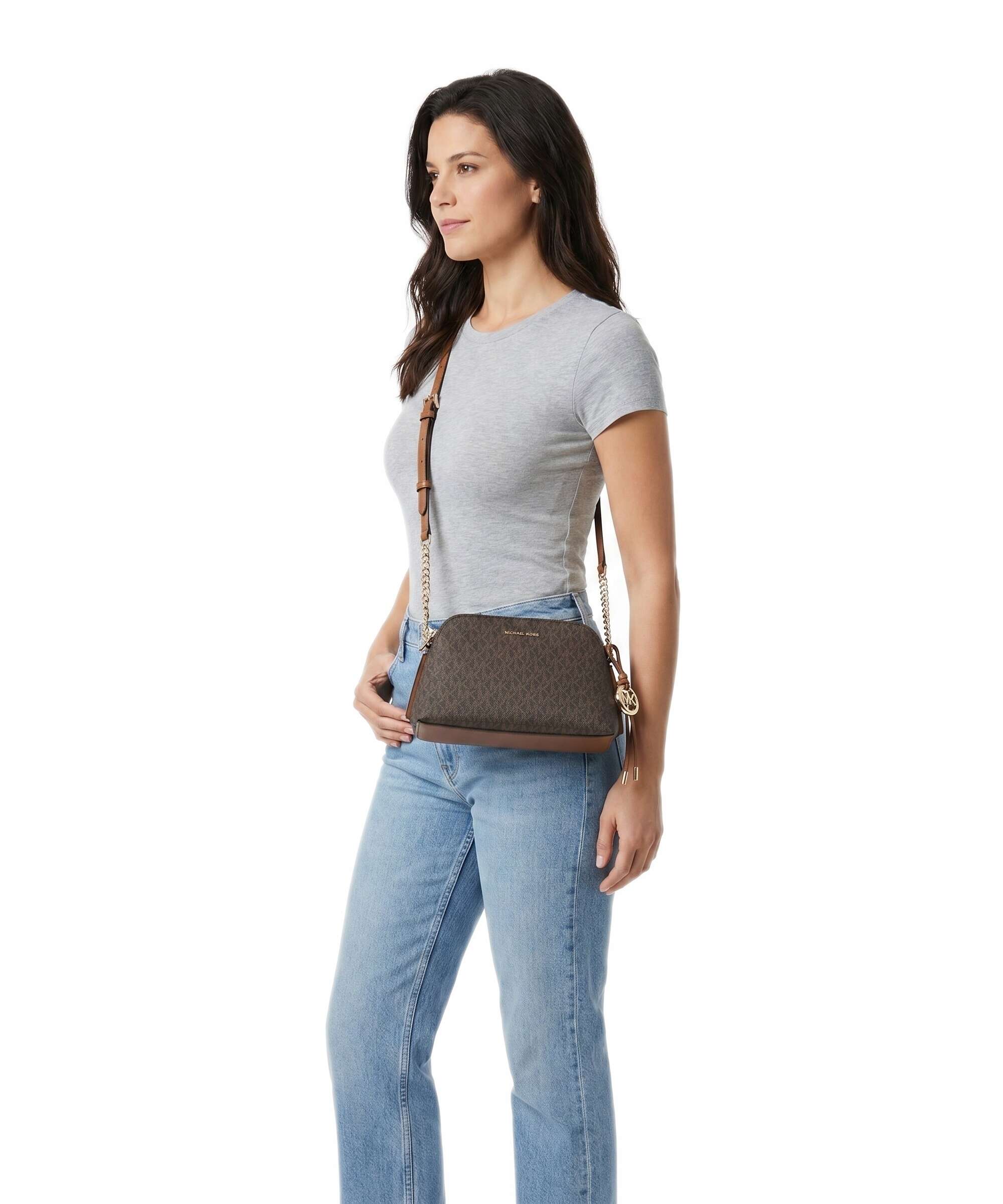 Michael Kors Freddie Small Crossbody bag brown/acorn