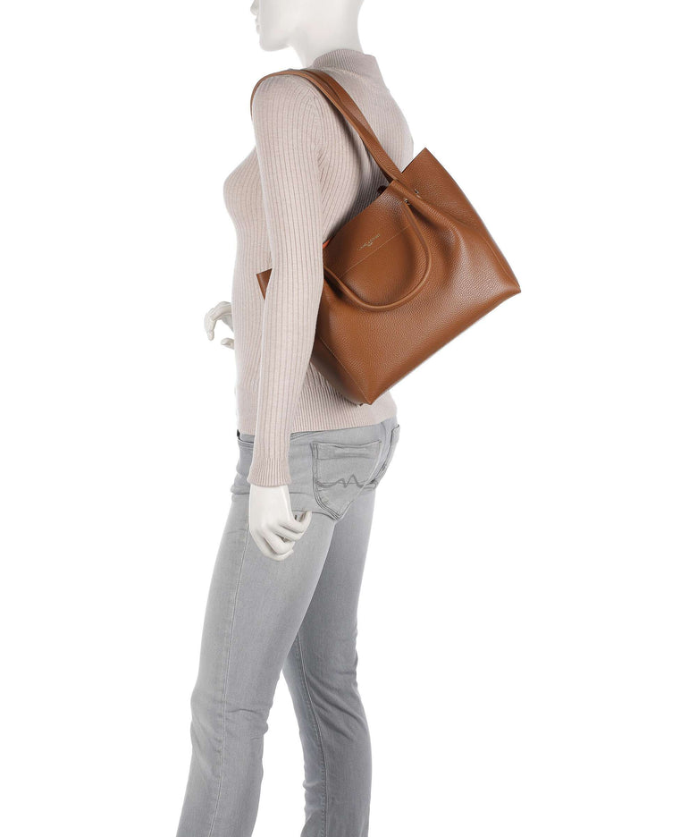 Lancaster Foulonne Double Handbag camel