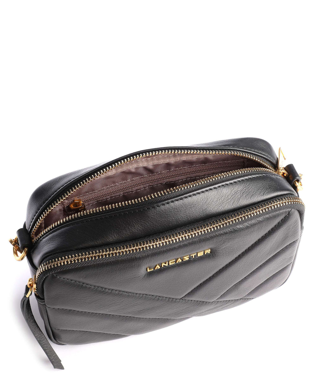 Lancaster Soft Matelassé Crossbody bag noir