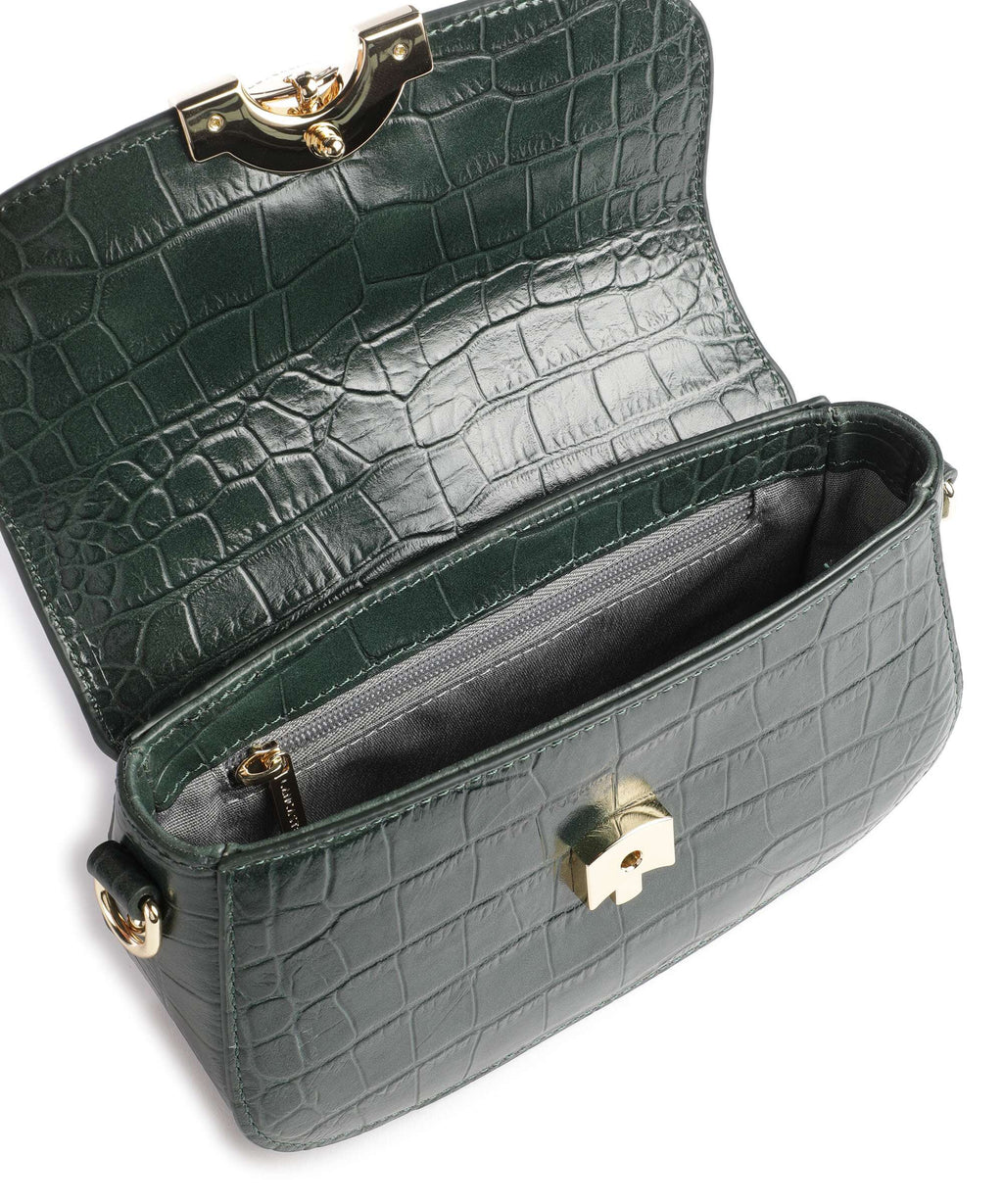 Lancaster Exotic Croco CN Crossbody bag vertforêt