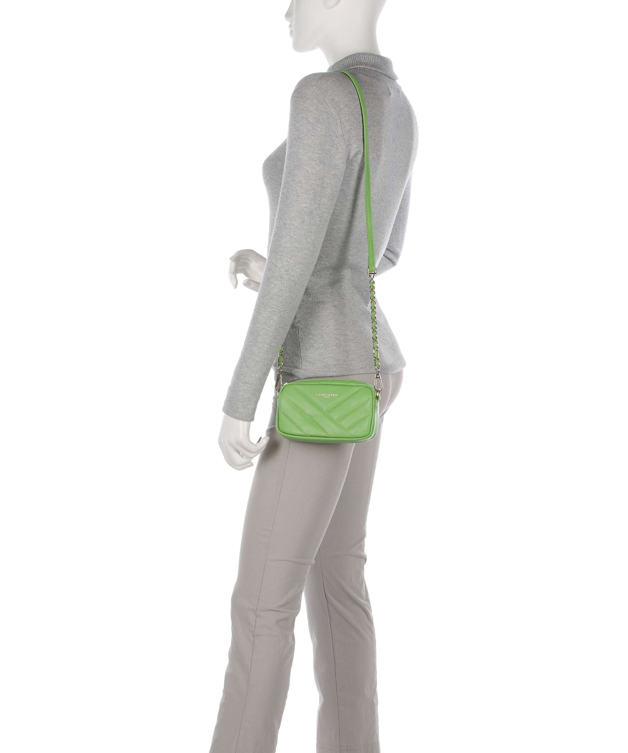 Lancaster Soft Matelassé Crossbody bag vertmouss