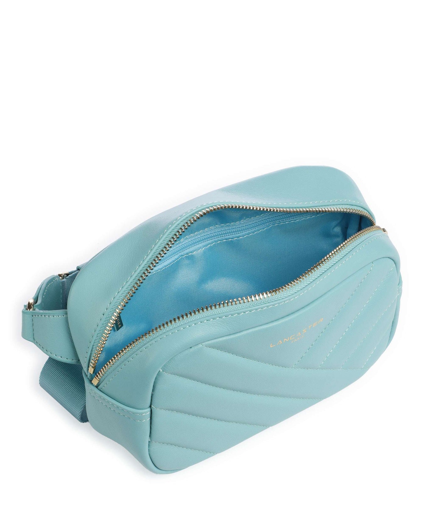 Lancaster Soft Matelassé Fanny pack lagon