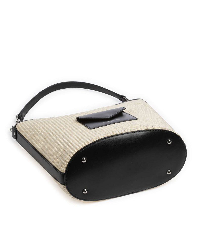 Lancaster Actual Mini Osier Hobo bag beige