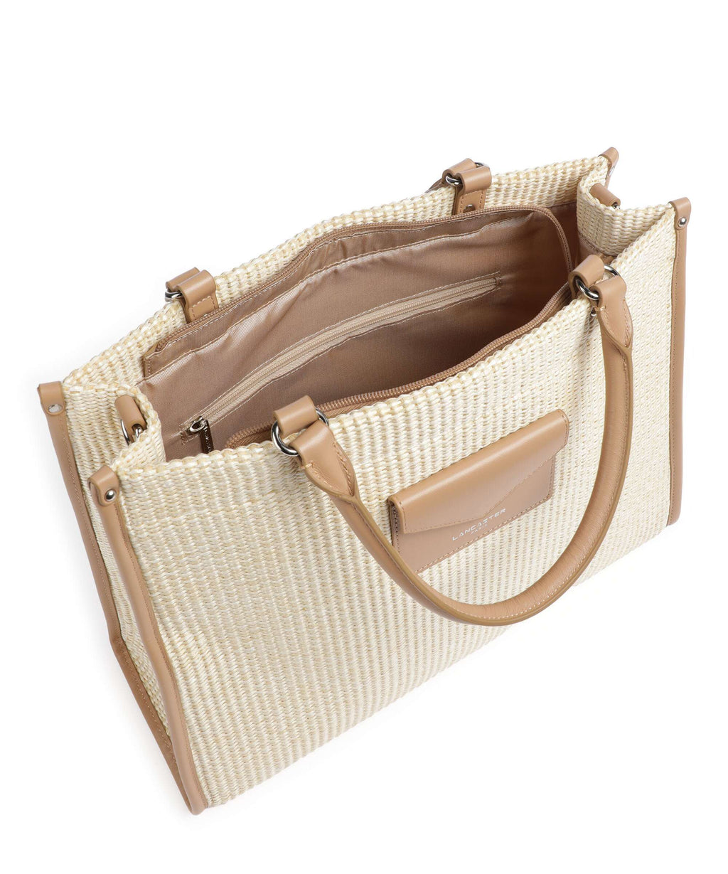 Lancaster Actual Osier Mini Handbag beige
