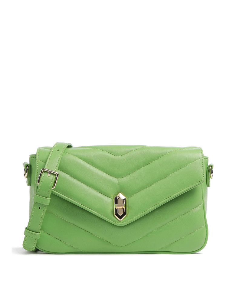 Lancaster Soft Matelassé Crossbody bag vertmouss