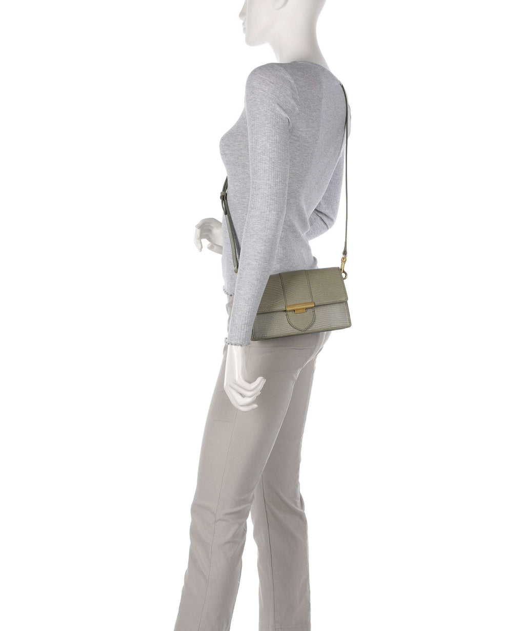 Lancaster Exotic Ily Crossbody bag olive/lézard