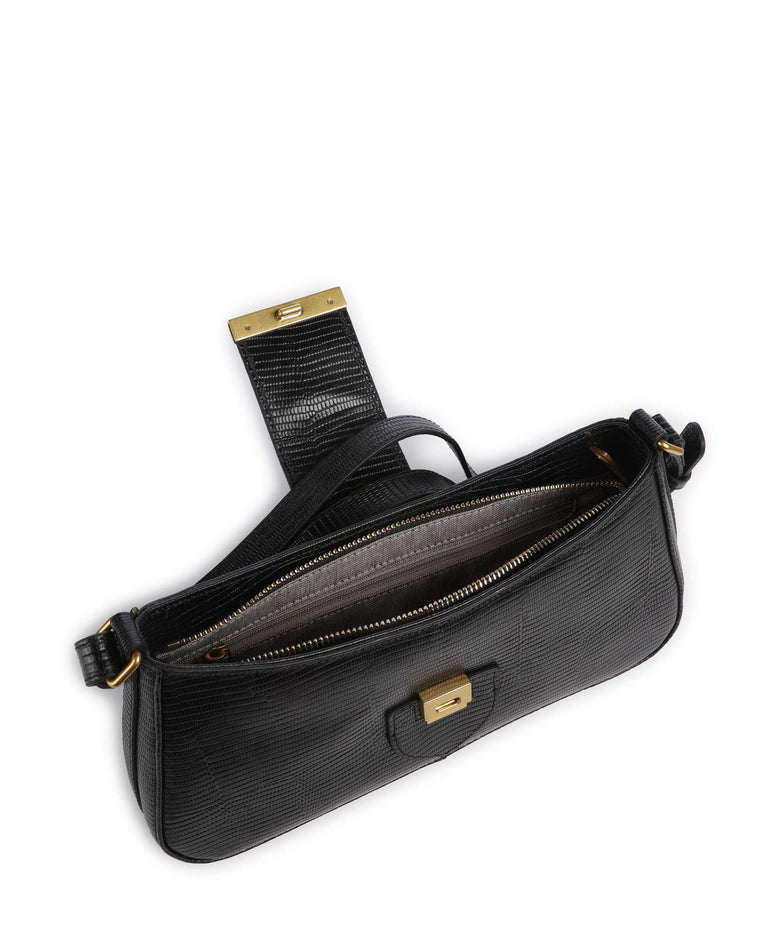 Lancaster Exotic Ily Shoulder bag noir/lézard