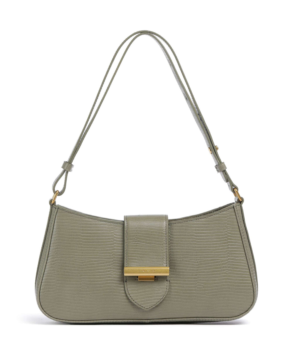 Lancaster Exotic Ily Shoulder bag olive/lézard