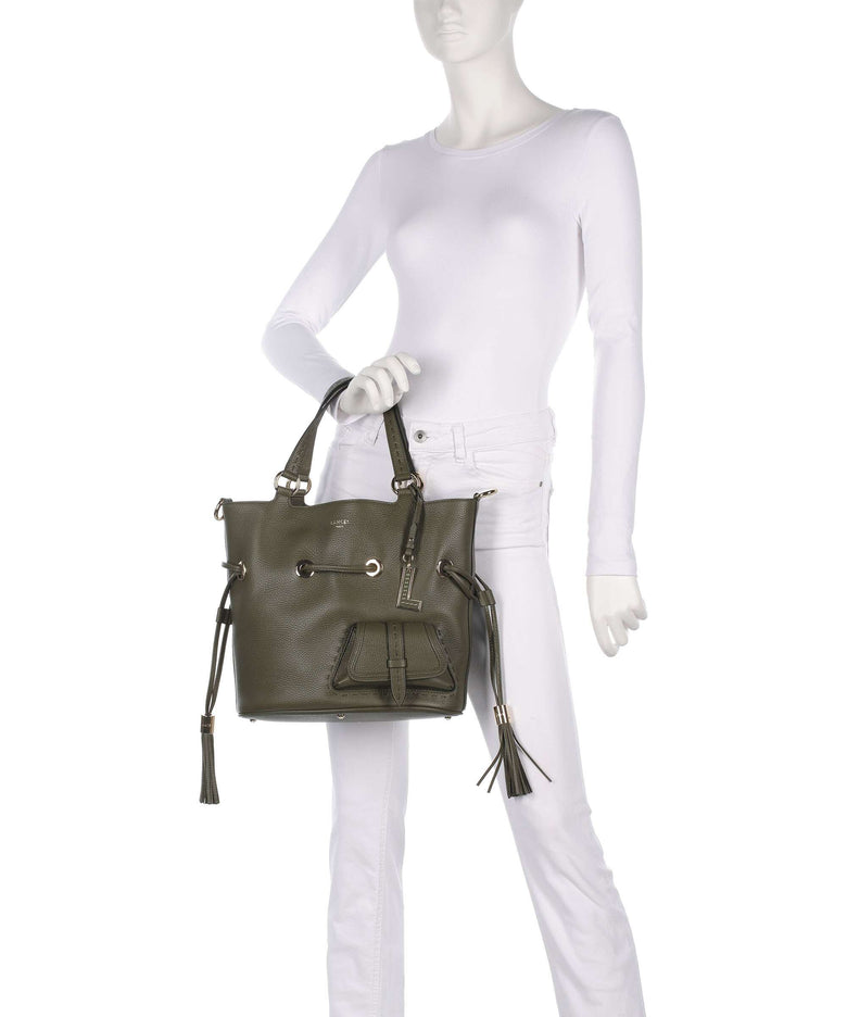 Lancel Premier Flirt M Bucket bag dark khaki