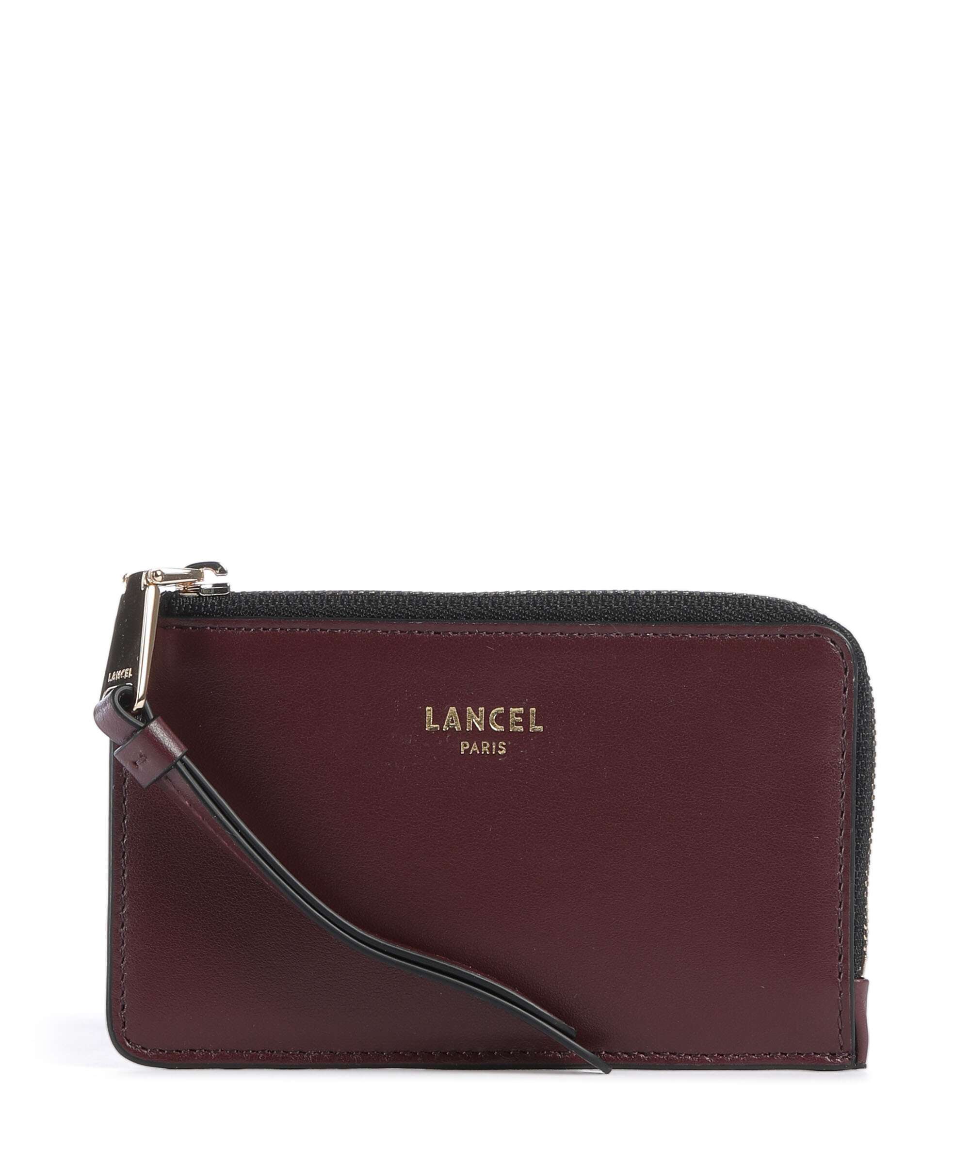 Lancel Origami Credit card holder cassis