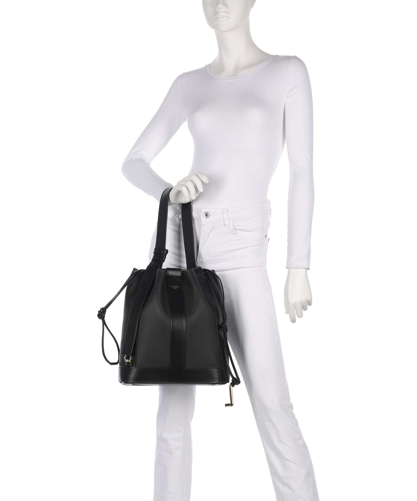 Lancel Elles M Bucket bag black