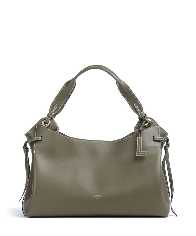 Lancel Swann M Hobo bag dark khaki