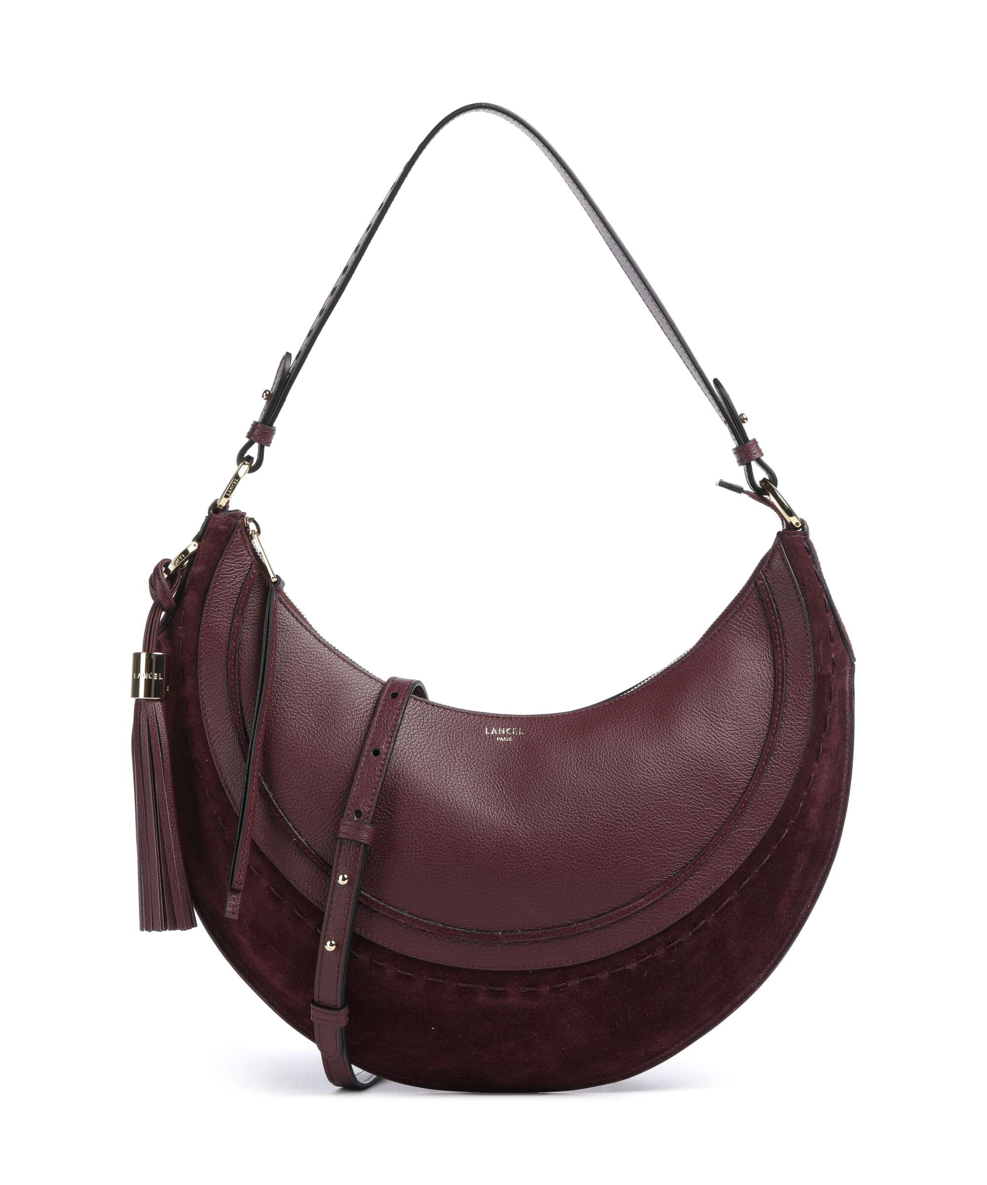 Lancel Hobohème M Hobo bag cassis