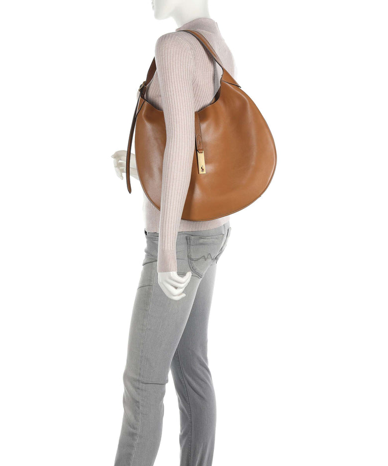 Polo Ralph Lauren ID Collection Medium Hobo bag tan