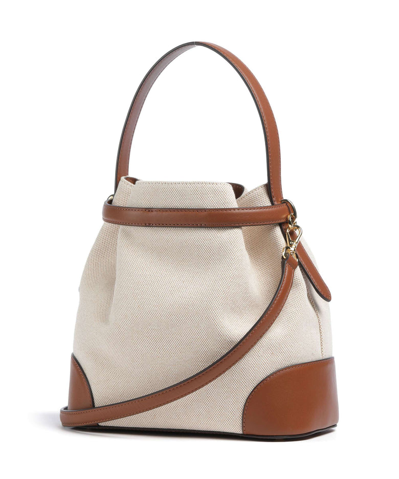 Lauren Ralph Lauren Blaike Medium Bucket bag natural/buff canvas/lauren tan