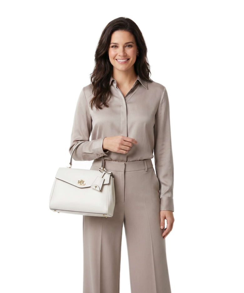 Lauren Ralph Lauren Farrah Small Handbag soft white