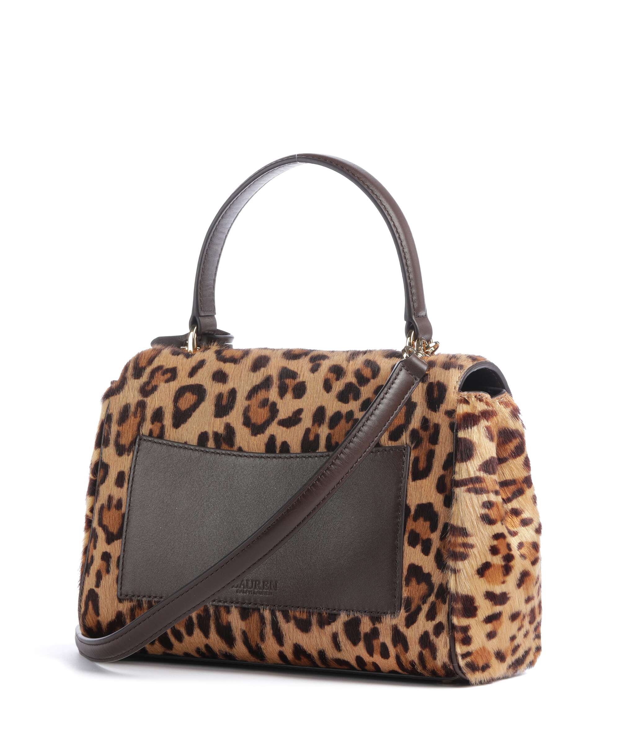 Lauren Ralph Lauren Farrah Small Handbag modern leopard/chestnut brown