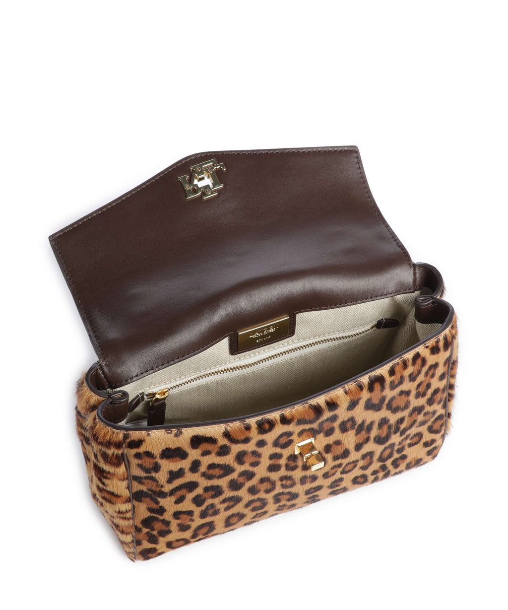Lauren Ralph Lauren Farrah Small Handbag modern leopard/chestnut brown