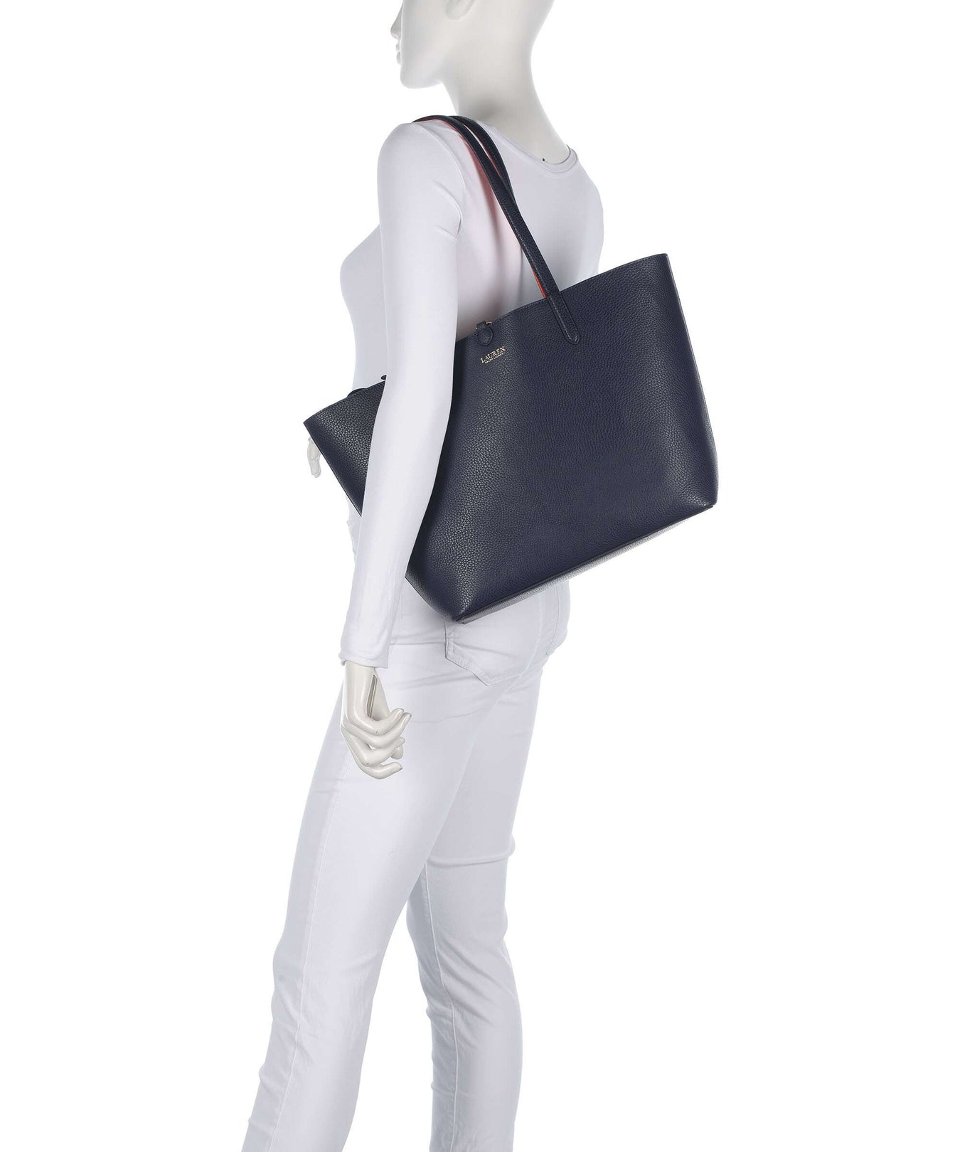 Lauren Ralph Lauren Medium Tote bag refined navy/dusk orange