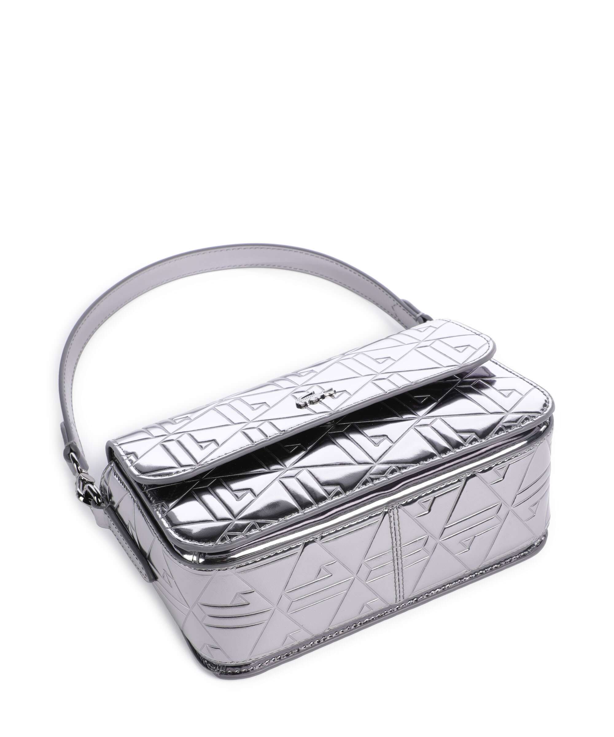 Lacoste Holiday Shoulder bag shiny dark silver