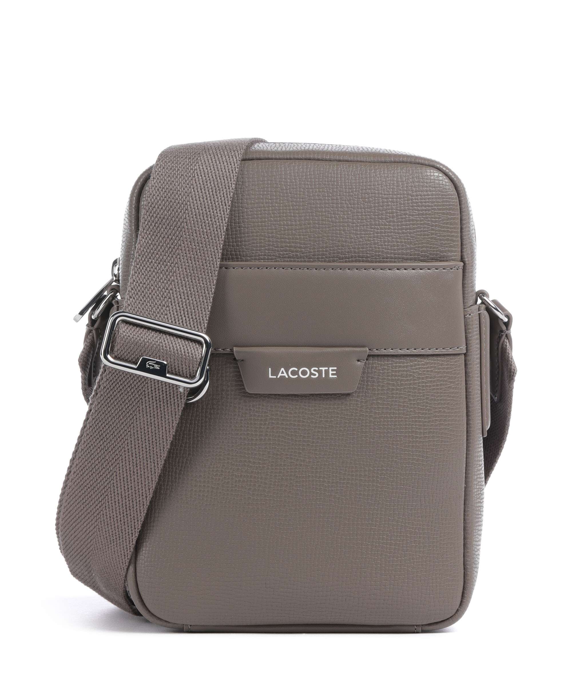 Lacoste Ossian Crossbody bag grained cow leather morel
