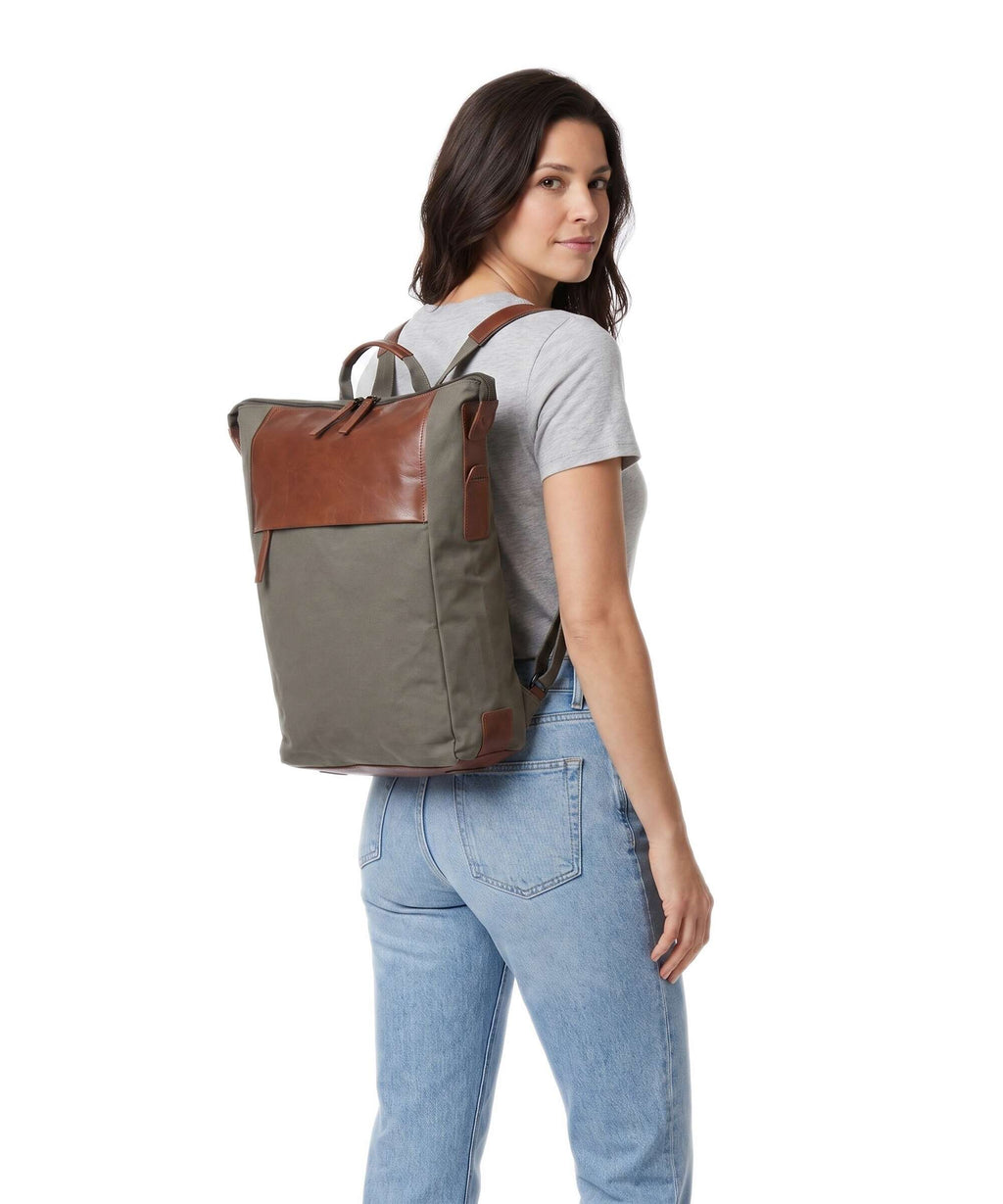 Harold's Wax Backpack khaki/braun