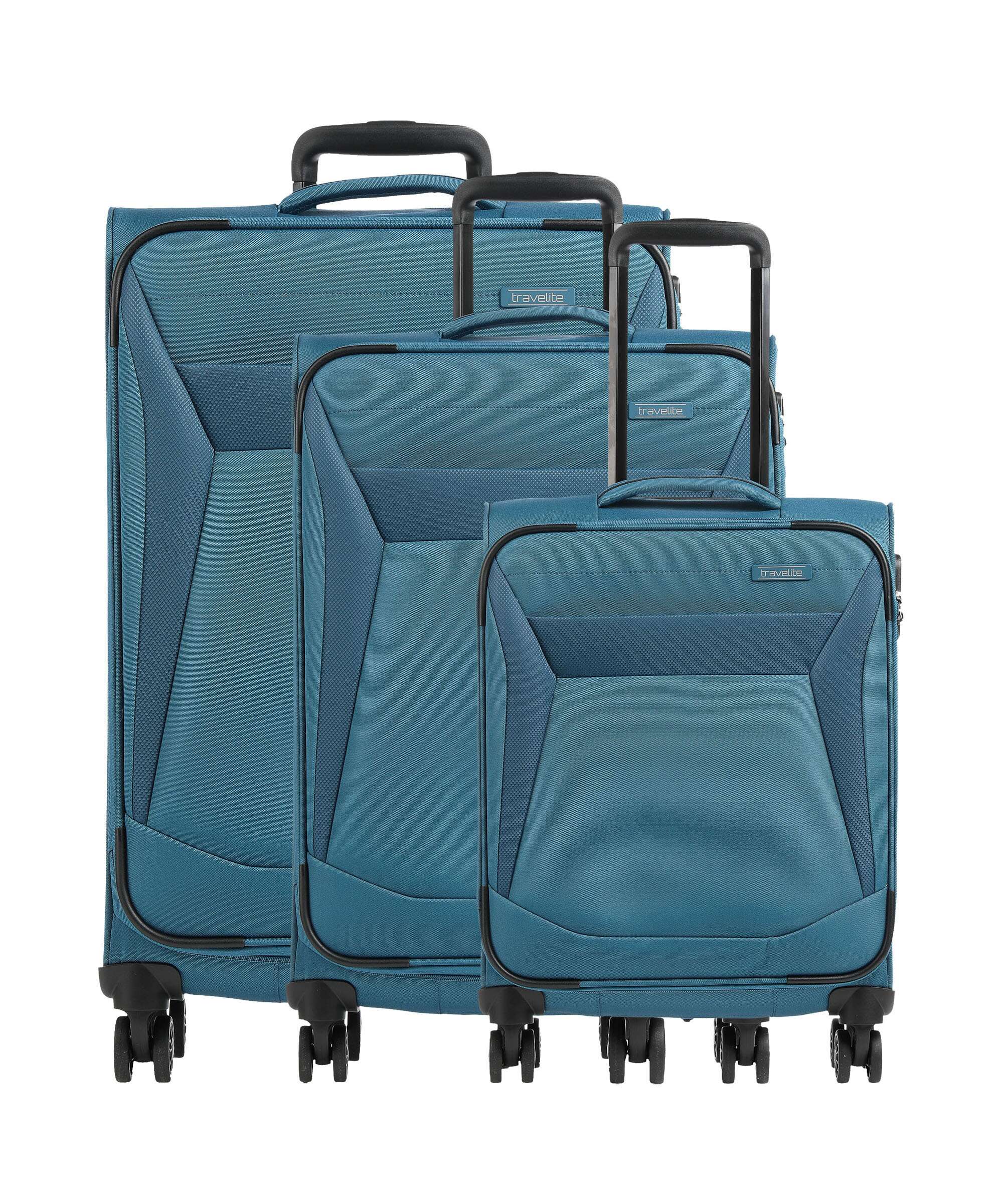 Travelite Chios Suitcase set (4 wheels) petrol