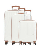 Travelite Bali Suitcase set (4 wheels) weiss/cognac