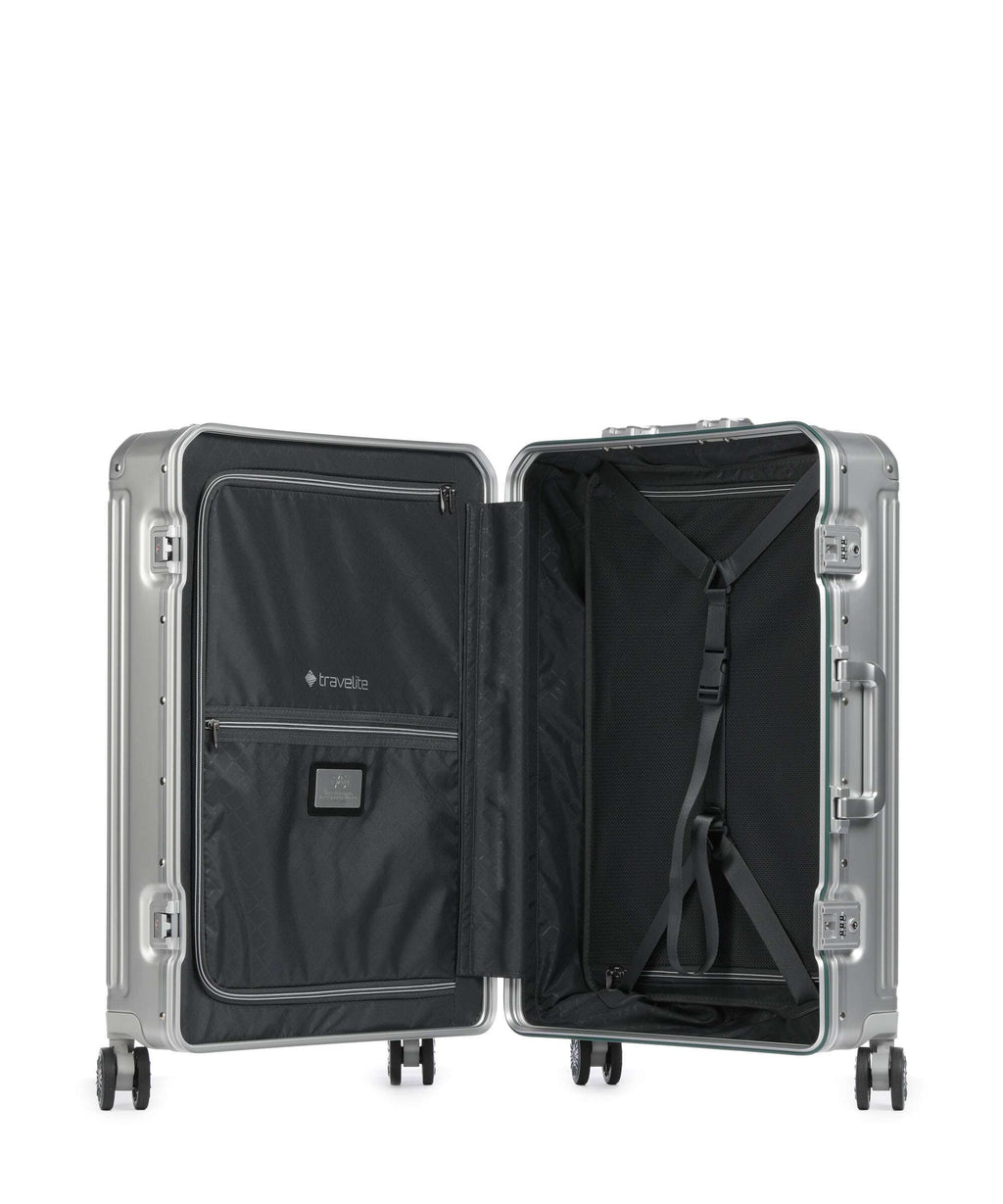 Travelite Next Spinner (4 wheels) silber/grün