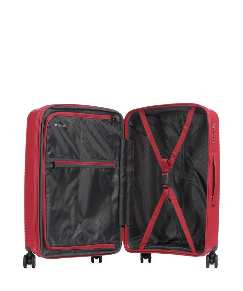 Travelite Air Stripe Suitcase set (4 wheels) red