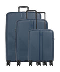 Travelite Air Stripe Suitcase set (4 wheels) navy