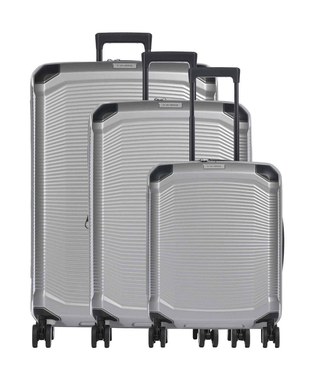 Travelite Millenium Suitcase set (4 wheels) silver