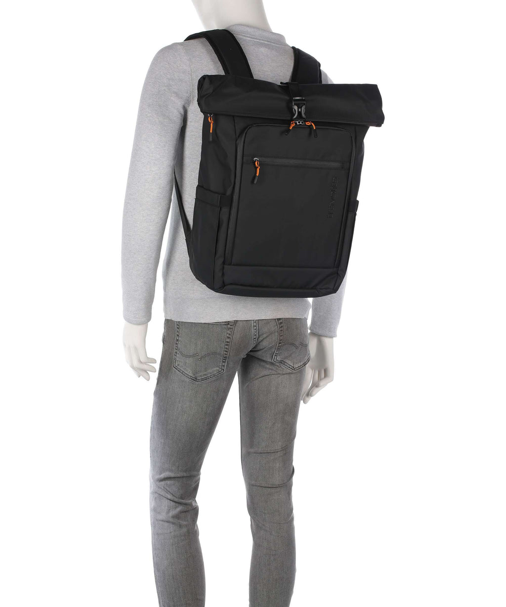 Travelite Briize M Rolltop backpack black