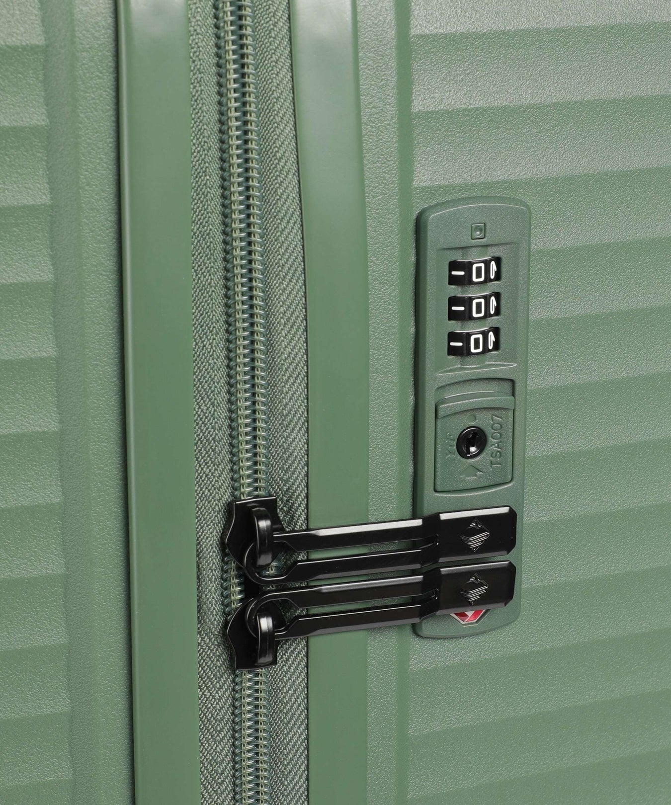 Travelite Air Stripe Slim Suitcase set (4 wheels) green