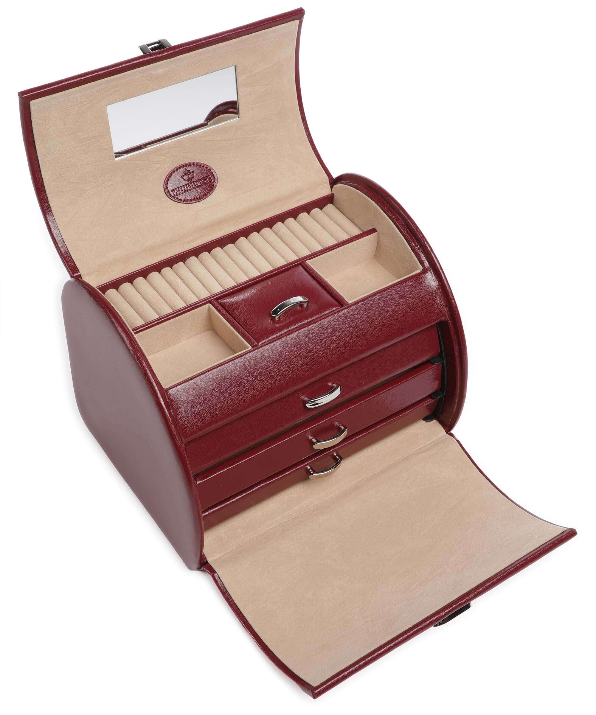 Windrose Merino 4 Etagen Jewelry box rot