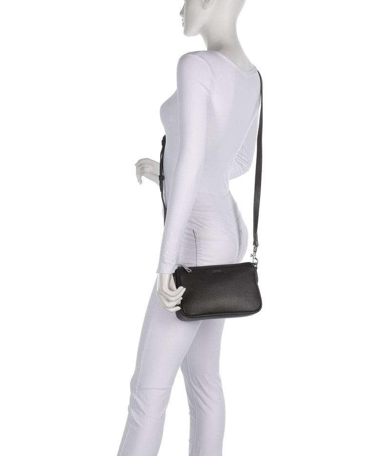 black grainy leather jasmina backpack JOOP! Pompeji Jasmina Crossbody bag grained cow leather dark brown