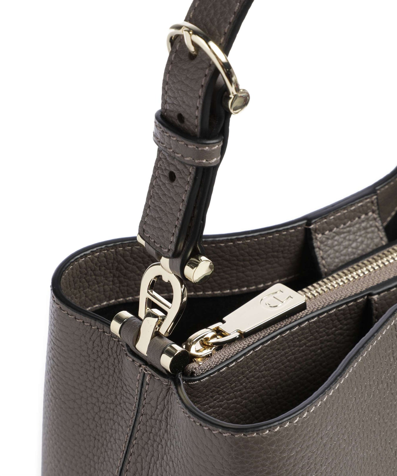 Aigner Delia M Hobo bag coal brown