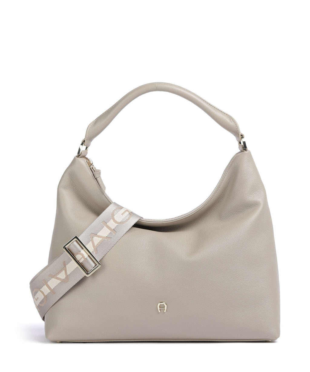Aigner Zita M Hobo bag alpaca beige