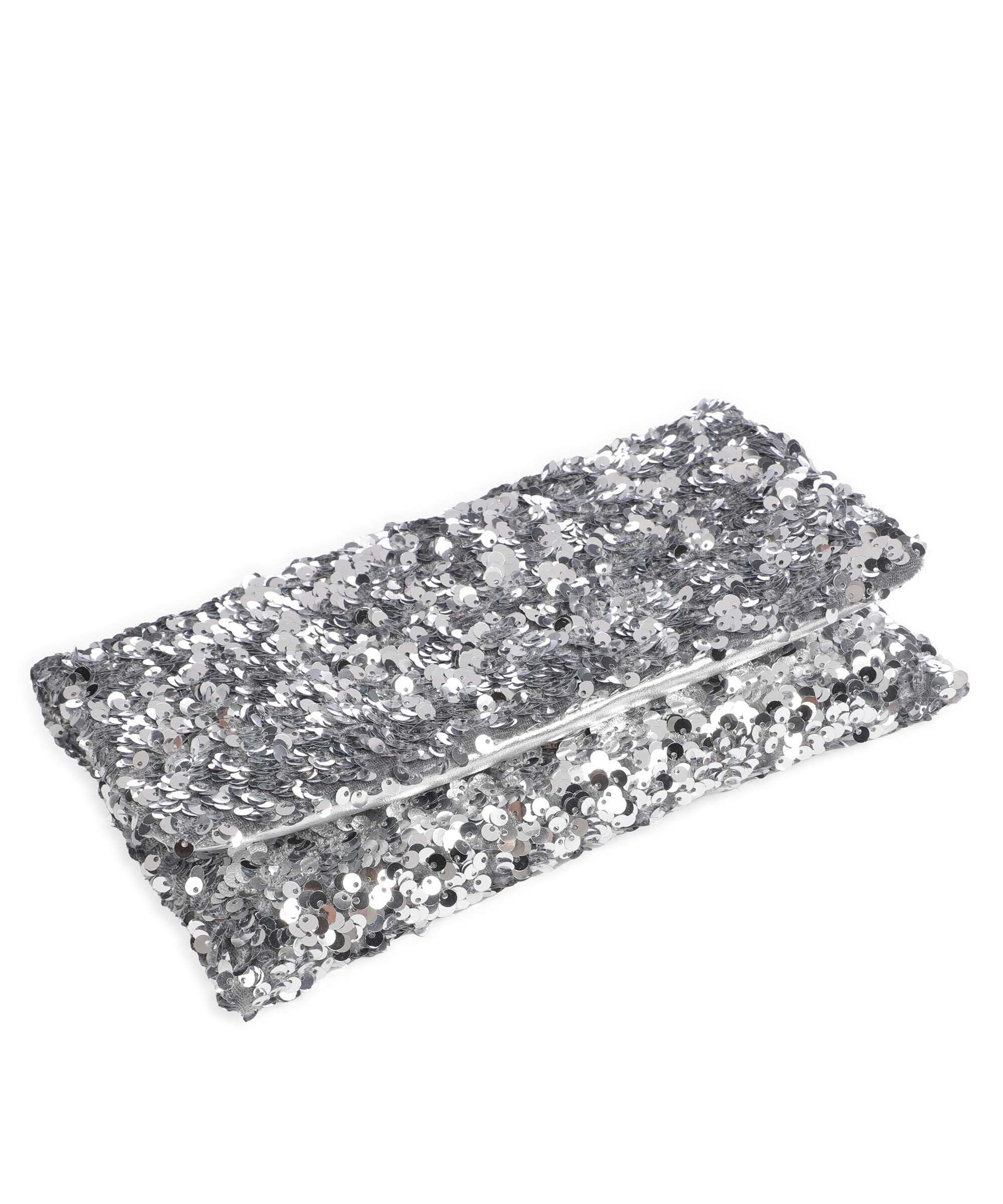 Abro Sequins Clutch bag silver